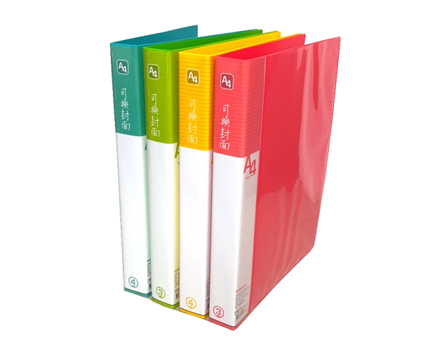 A4 新橫紋可換封面3孔夾 (V648-73) 1