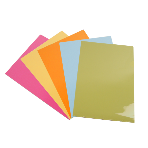 A4 加厚粉彩L型資料夾10入-混色 (E-310-27A)